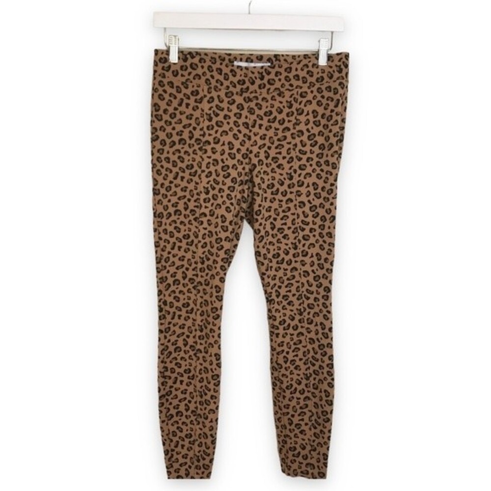 Old Navy Leopard Print Stevie Pants Brown Black Skinny Pull On Women Medium
